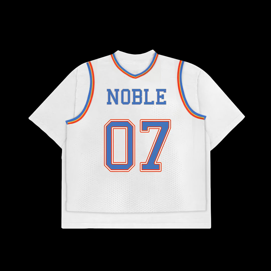 NOBLE BASKETBALL TEE WHITE