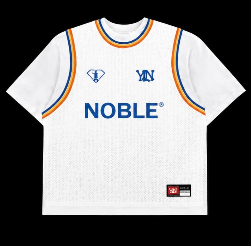 NOBLE BASKETBALL TEE WHITE